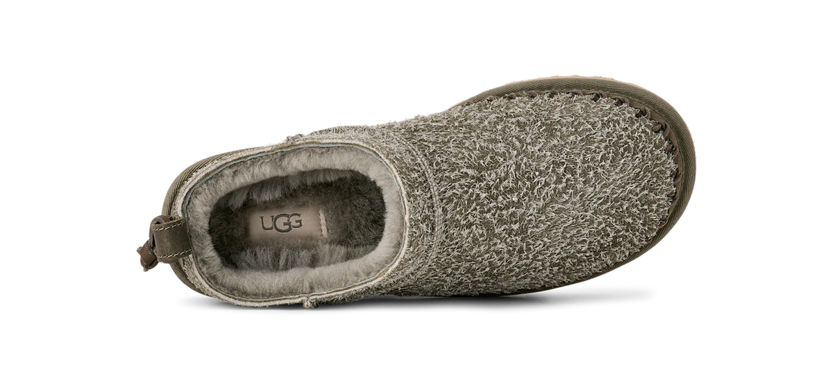 Overkicks - UGG Classic Micro Biarritz Moss Green (Womens) (1171411-MSG) - detalle talon