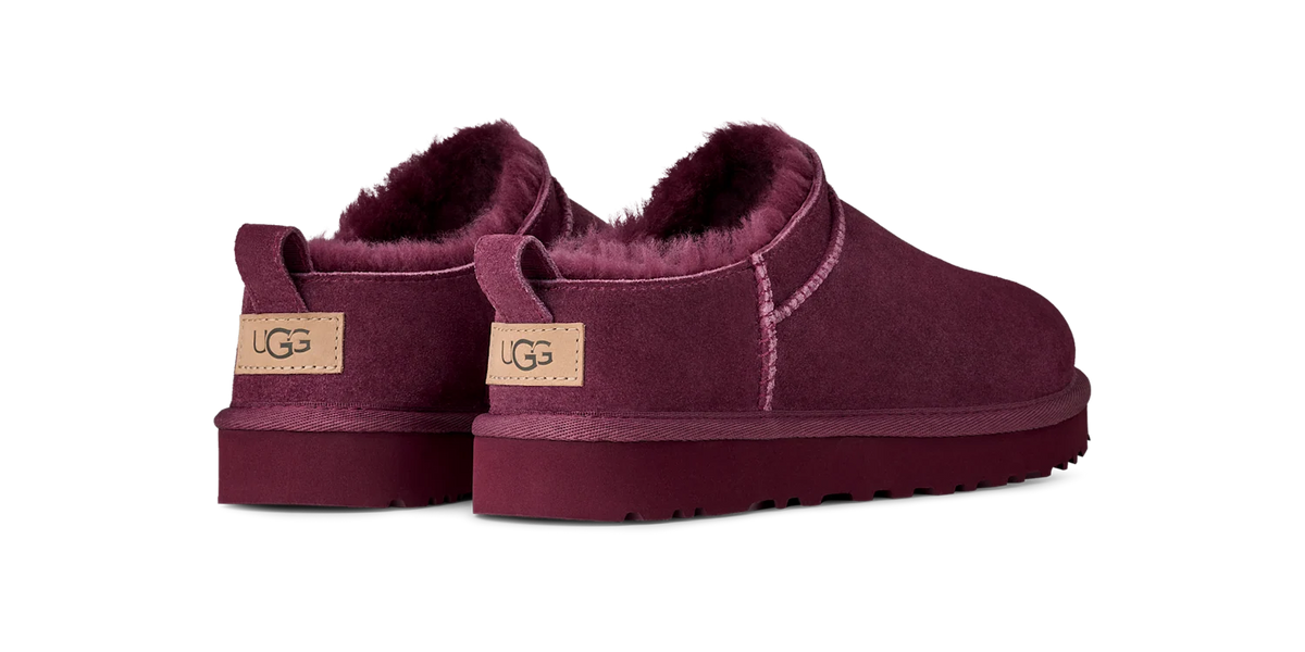 Overkicks - UGG Classic Micro Slipper Burnt Magenta (Womens) (1173891-BTMG) - detalle suela