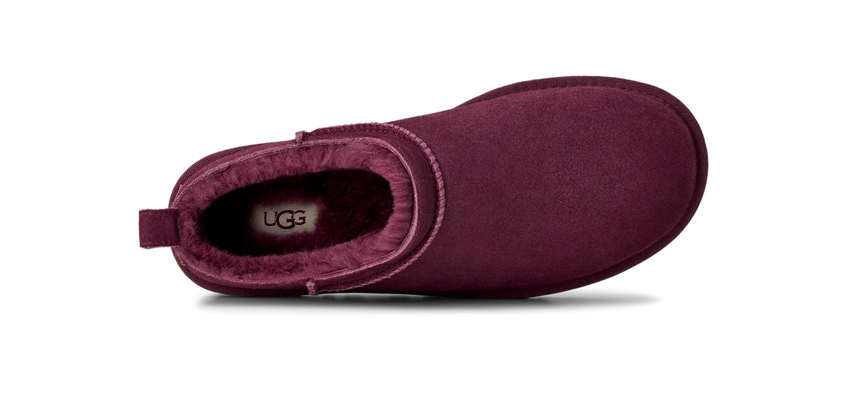 Overkicks - UGG Classic Micro Slipper Burnt Magenta (Womens) (1173891-BTMG) - detalle talon