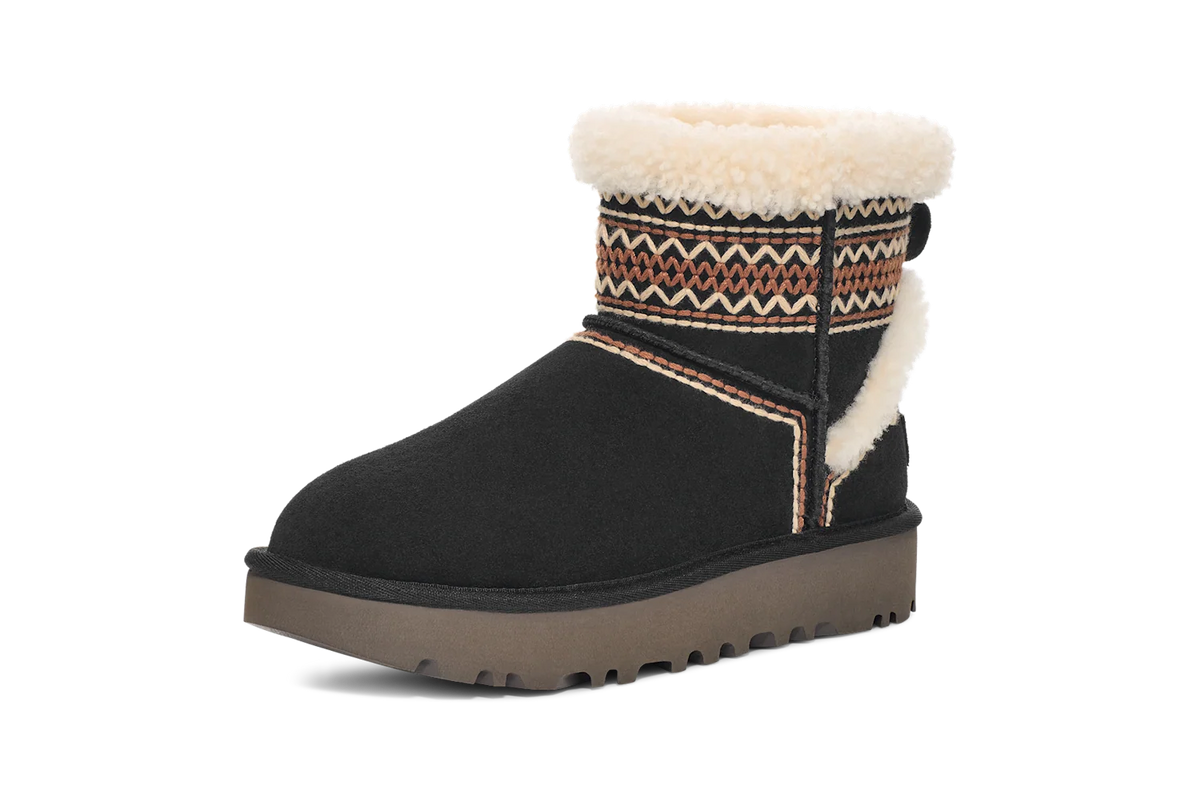 Overkicks - UGG Classic Mini Atherson Boot Black (Womens) (1158281-BLK) - vista trasera
