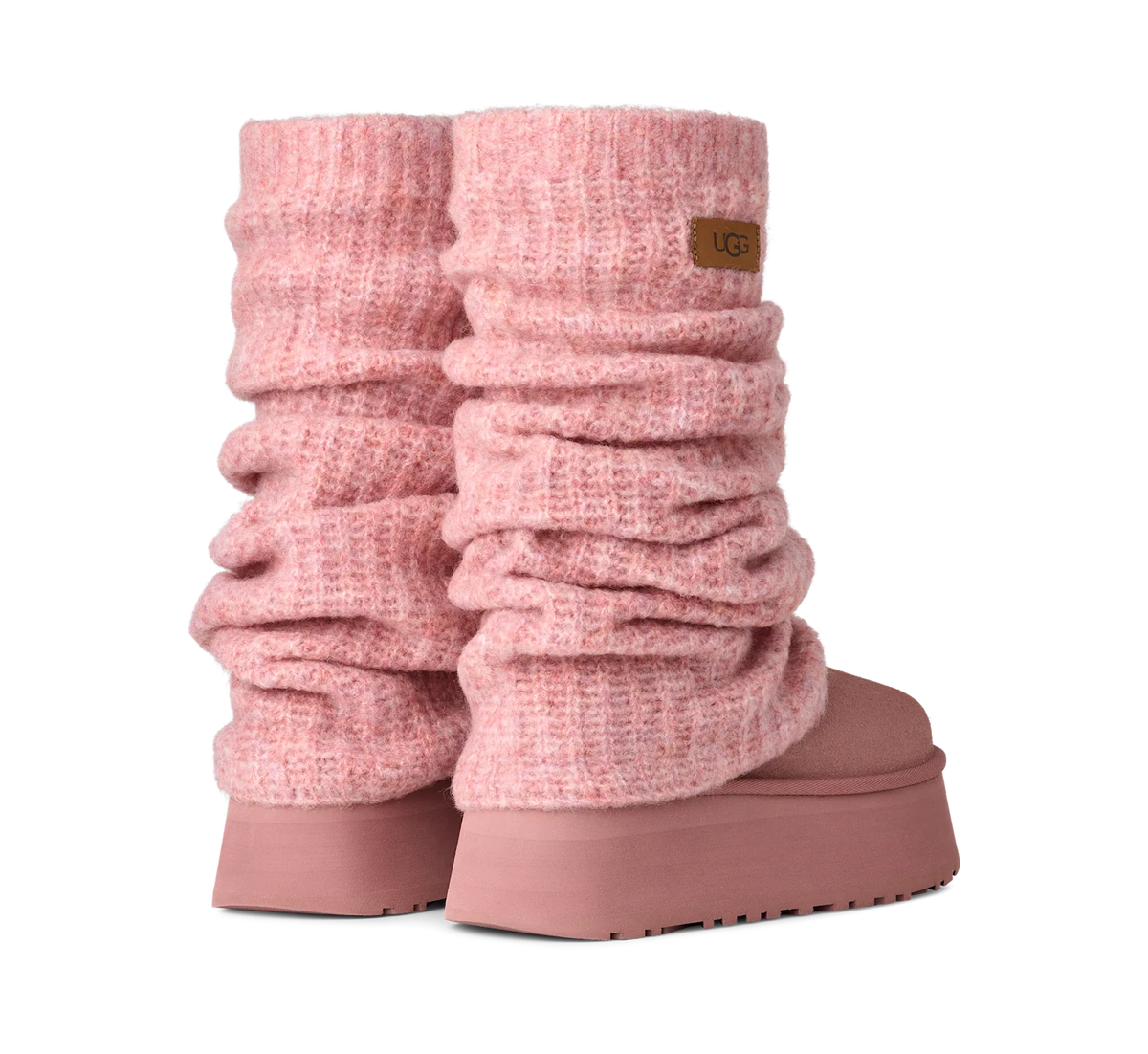Overkicks - UGG Classic Mini Dipper Legwarmer Boot Pink Dawn (Womens) (1178990-PDW) - detalle suela