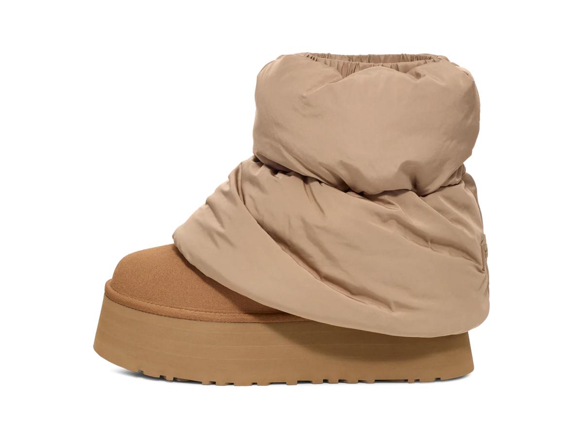 Overkicks - UGG Classic Mini Dipper Puffer Boot Amphora Chestnut (Womens) (1158275-AHS) - vista lateral