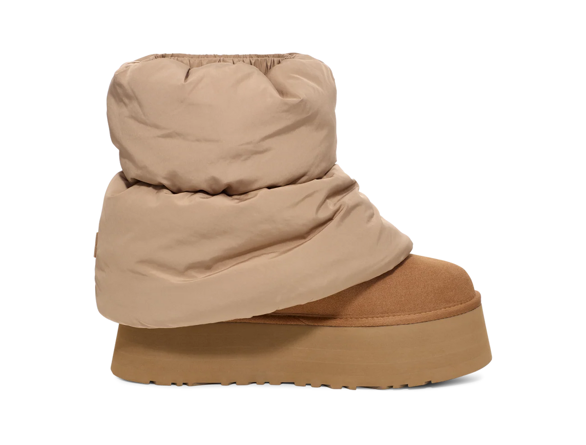 Overkicks - UGG Classic Mini Dipper Puffer Boot Amphora Chestnut (Womens) (1158275-AHS) - par completo