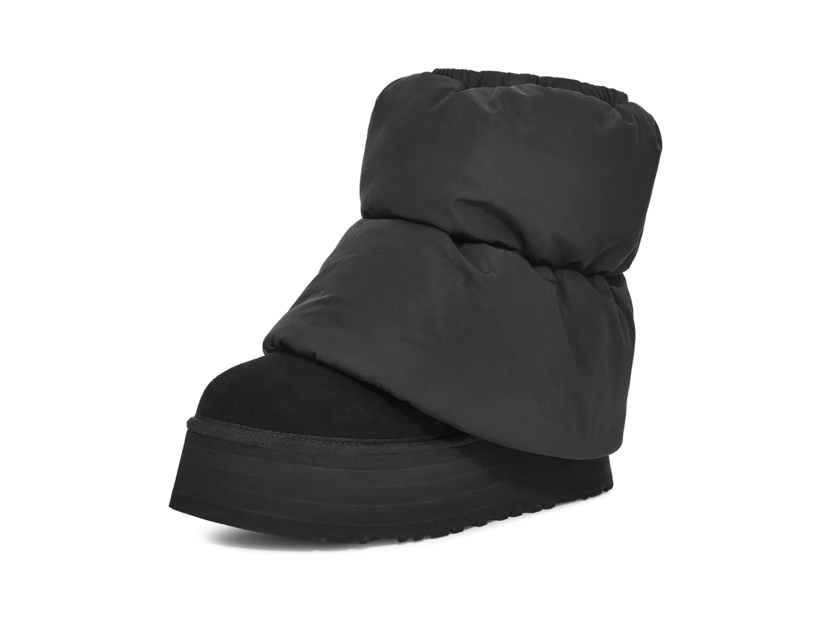 Overkicks - UGG Classic Mini Dipper Puffer Boot Black (Womens) (1158275-BBLC) - vista trasera