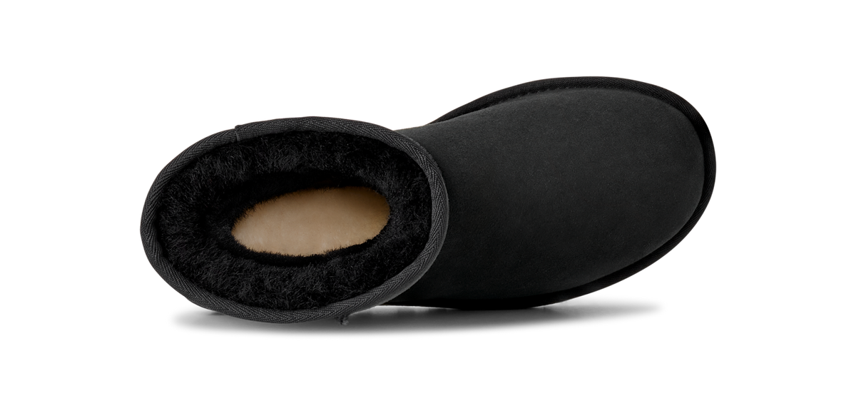 Overkicks - UGG Classic Short II Boot Black (Womens) (1016223-BLK) - detalle talon