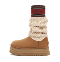 UGG Classic Sweater Letter Boot Chestnut (Women's)
