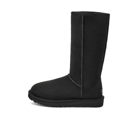 Overkicks - UGG Classic Tall II Boot Black (Womens) (1016224-BLK) - vista lateral