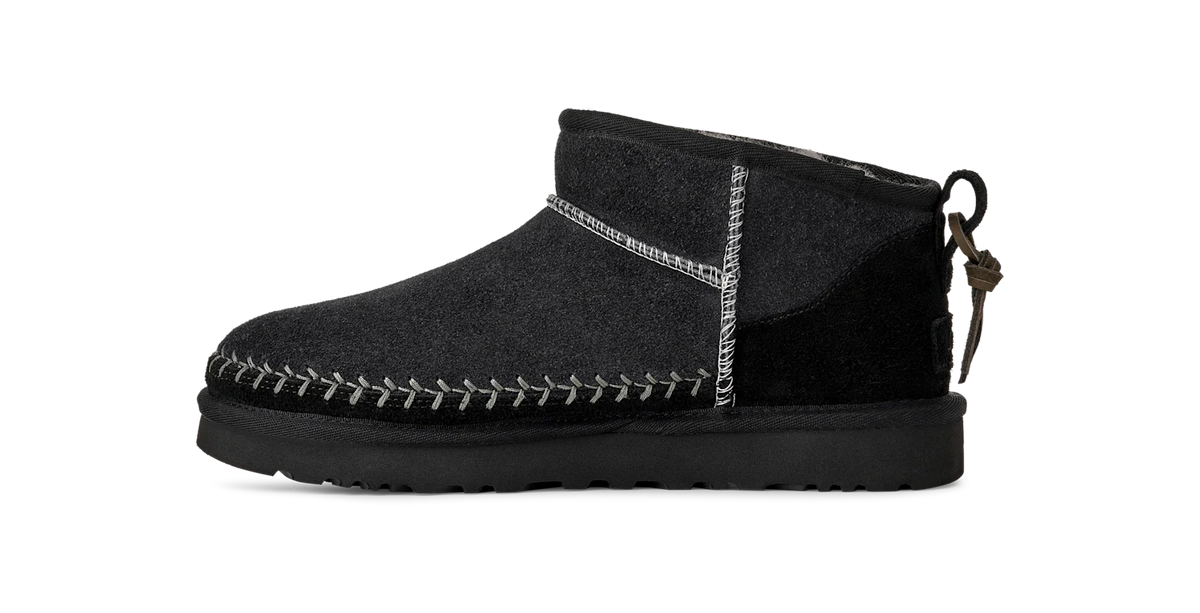 Overkicks - UGG Classic Ultra Mini Biarritz Boot Black (Womens) (1171538-BLK) - par completo