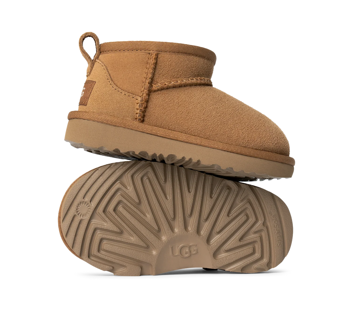 Overkicks - UGG Classic Ultra Mini Boot Chestnut (Toddler) (1130750T-CHE) - imagen 3