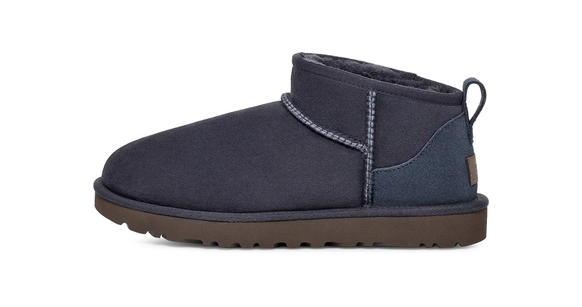 Overkicks - UGG Classic Ultra Mini Boot Eve Blue (Womens) (1116109-EVB) - vista lateral