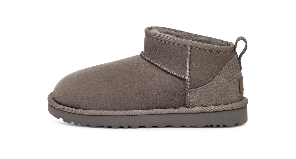 Overkicks - UGG Classic Ultra Mini Boot Grey (Womens) (1116109-GREY) - vista lateral