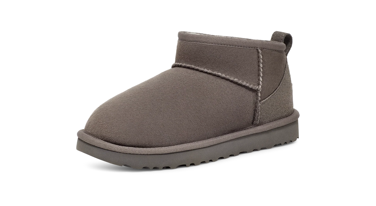 Overkicks - UGG Classic Ultra Mini Boot Grey (Womens) (1116109-GREY) - vista trasera