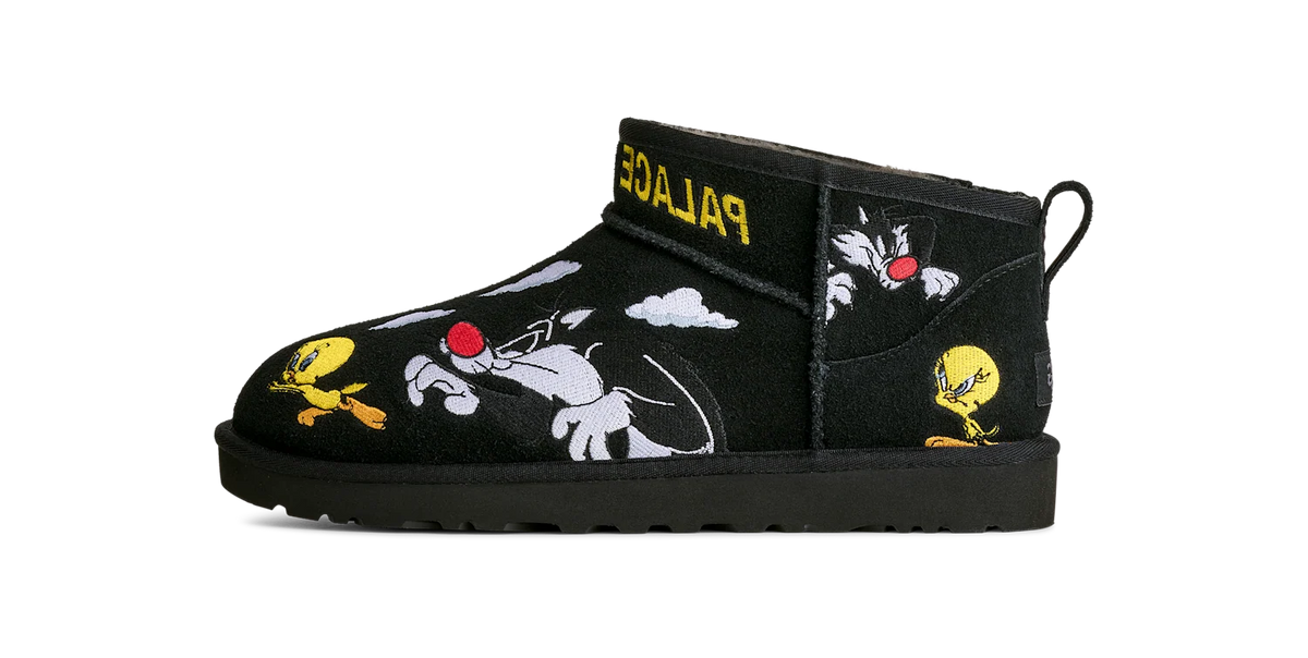 Overkicks - UGG Classic Ultra Mini Boot Palace x Looney Tunes Black (1181891-BLK) - vista lateral