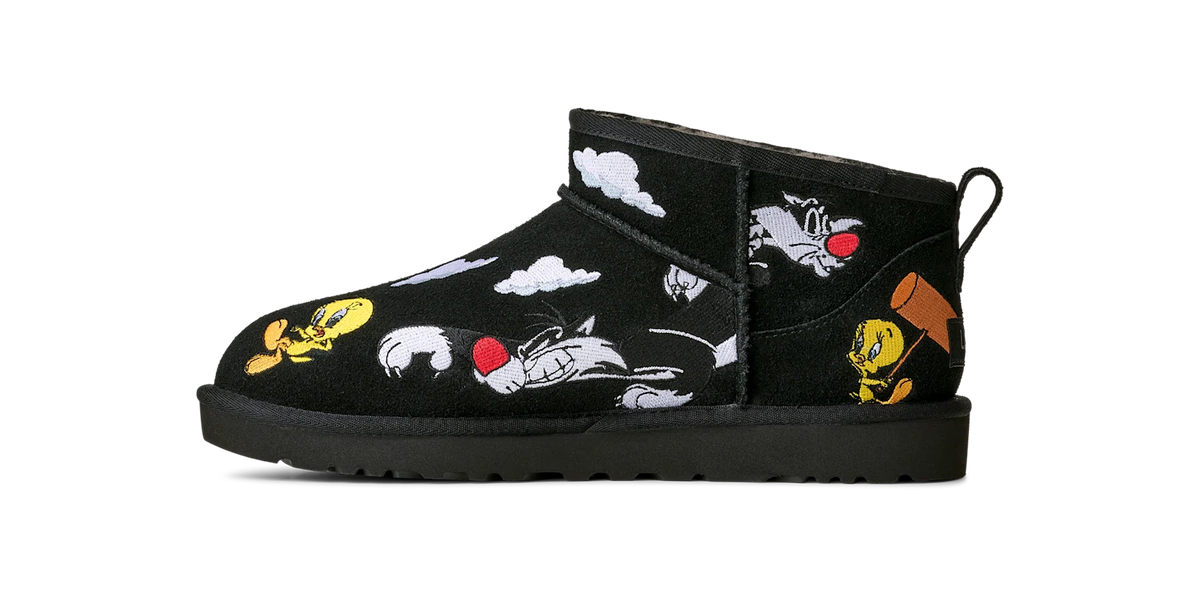 Overkicks - UGG Classic Ultra Mini Boot Palace x Looney Tunes Black (1181891-BLK) - detalle suela