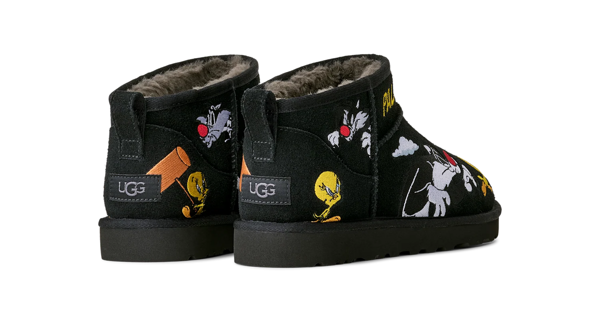 Overkicks - UGG Classic Ultra Mini Boot Palace x Looney Tunes Black (1181891-BLK) - vista superior