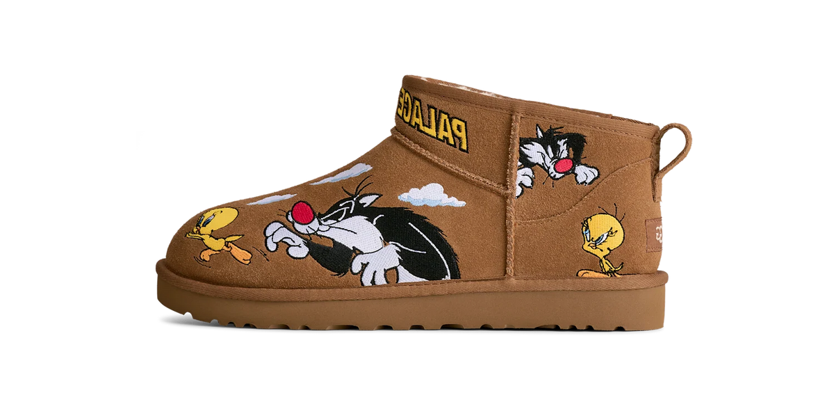 Overkicks - UGG Classic Ultra Mini Boot Palace x Looney Tunes Chestnut (1181891-CHE) - vista lateral