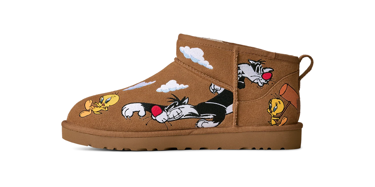 Overkicks - UGG Classic Ultra Mini Boot Palace x Looney Tunes Chestnut (1181891-CHE) - par completo