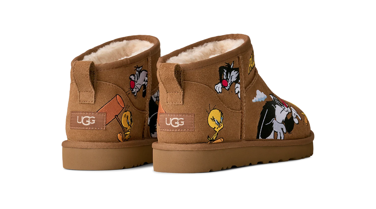Overkicks - UGG Classic Ultra Mini Boot Palace x Looney Tunes Chestnut (1181891-CHE) - detalle suela