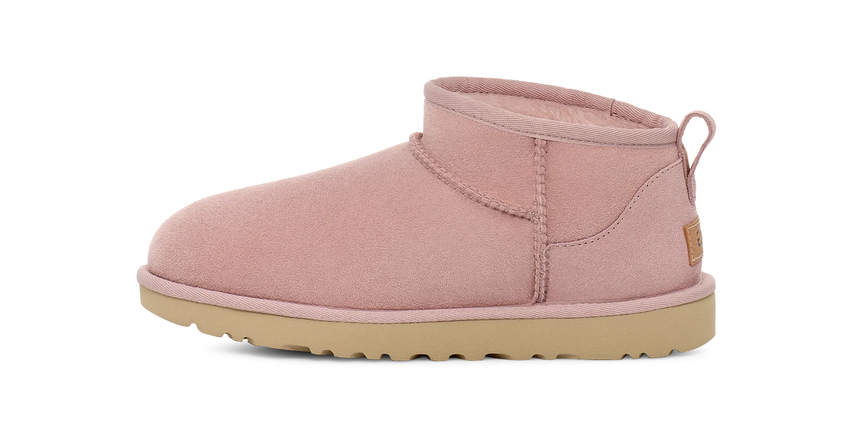 Overkicks - UGG Classic Ultra Mini Boot Rose Grey (Womens) (1116109-RSGRY) - vista lateral