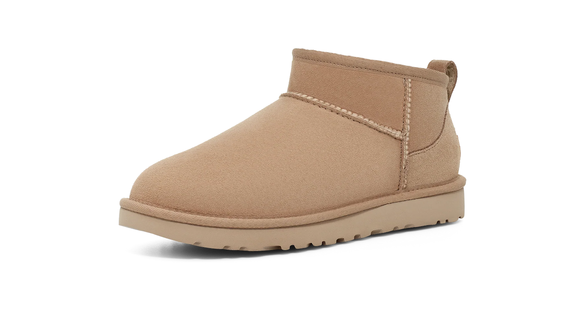 Overkicks - UGG Classic Ultra Mini Boot Sand (Womens) (1116109-SAN) - vista trasera