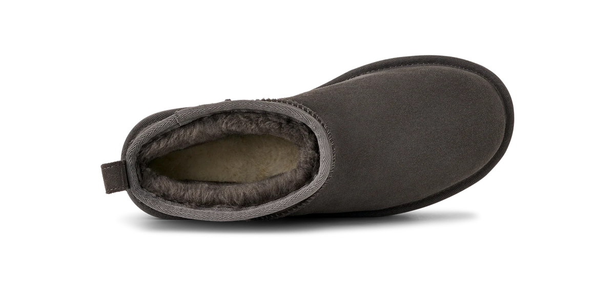 Overkicks - UGG Classic Ultra Mini Platform Boot Charcoal (Womens) (1135092-CHRC) - detalle talon