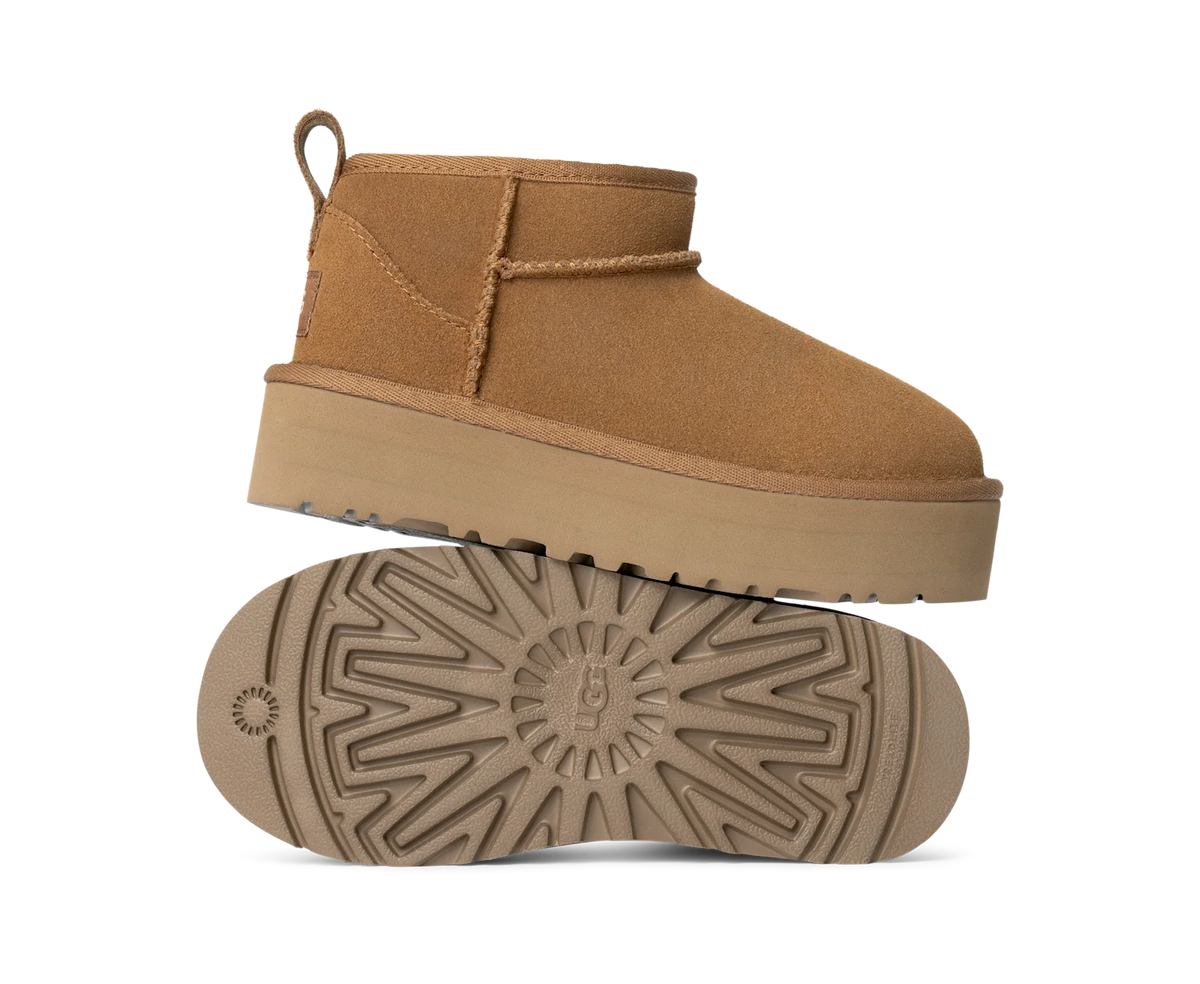 Overkicks - UGG Classic Ultra Mini Platform Boot Chestnut (Kids) (1157791K-CHE) - imagen 3
