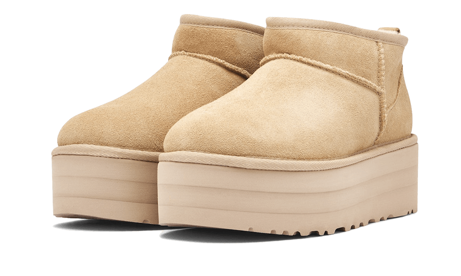 Overkicks - UGG Classic Ultra Mini Platform Boot Driftwood (Womens) (1135092-DRI) - vista trasera