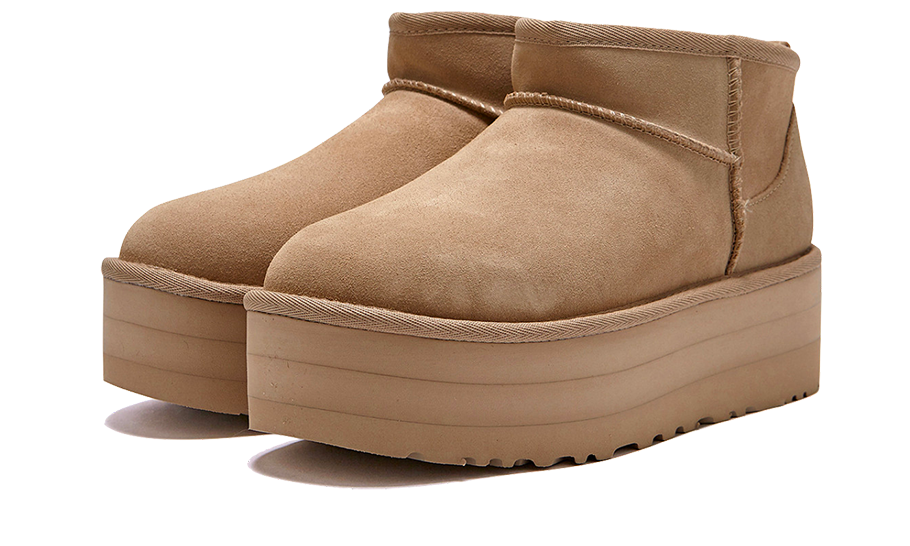 Overkicks - UGG Classic Ultra Mini Platform Boot Mustard Seed (Womens) (1135092-MDSD) - vista trasera