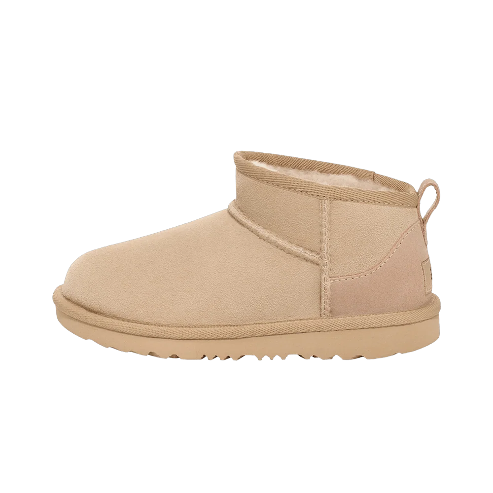 Overkicks - UGG Classic Ultra Mini Sawdust (Kids) (1130750K-SWD) - vista lateral