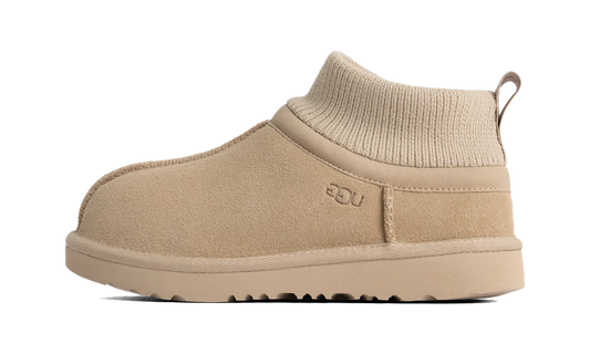Overkicks - UGG Classic Ultra Stretch Cuff Slipper Mustard Seed (Kids) (1157702K-MDSD) - vista lateral