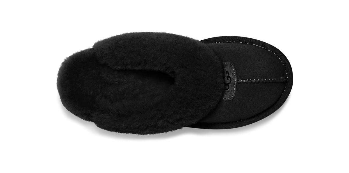 Overkicks - UGG Coquette Slipper Black (Womens) (5125-BLK) - vista superior