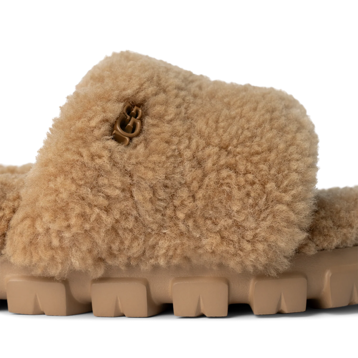 Overkicks - UGG Cozetta Curly Slide Chestnut (Womens) (1130838-CHE) - detalle suela