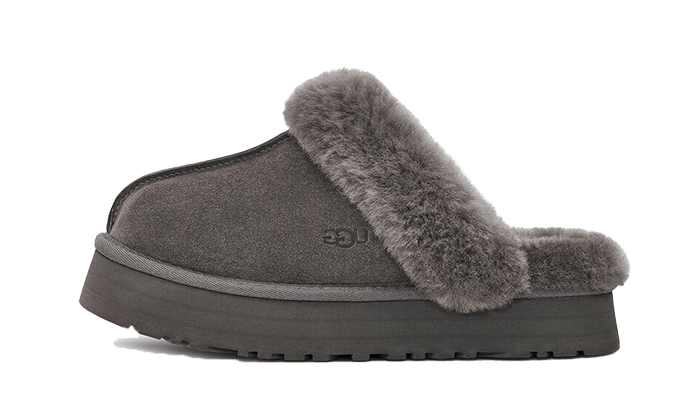 Overkicks - UGG Disquette Slipper Charcoal (Womens) (1122550-CHRC) - vista lateral
