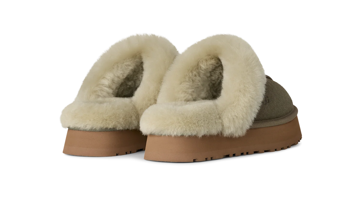Overkicks - UGG Disquette Slipper Moss Green Muted Brass (Womens) (1122550-MRNM) - detalle suela