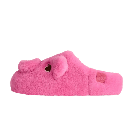 Overkicks - UGG Elea Pooch Slip-On Slipper Pink Laquer (Women's) (1183390-PLQ) - vista lateral