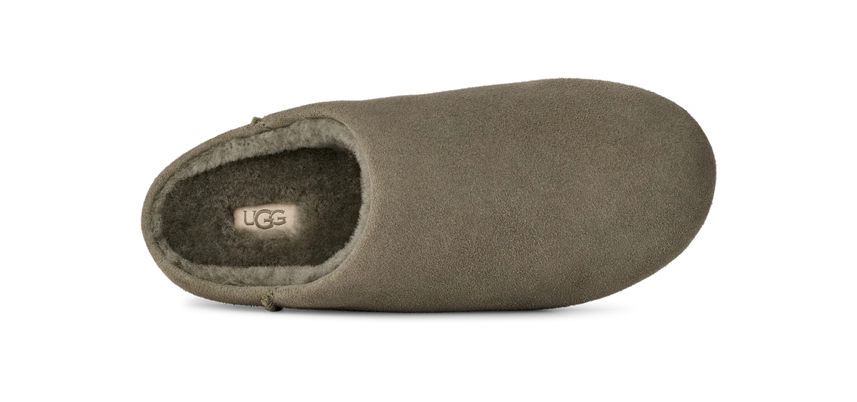 Overkicks - UGG Elea Slip-On Slipper Moss Green (Womens) (1171390-MSG) - detalle talon