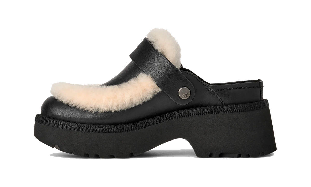 Overkicks - UGG Esmee Leather Clog Black (Womens) (1171507-BLK) - par completo