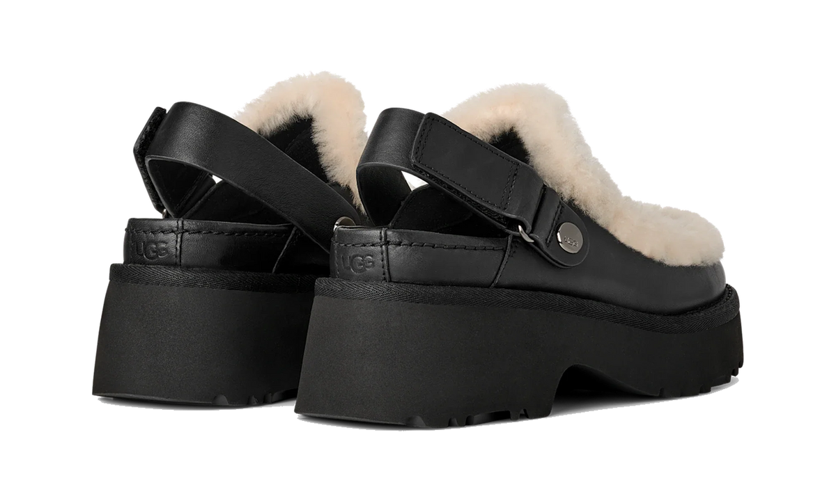Overkicks - UGG Esmee Leather Clog Black (Womens) (1171507-BLK) - detalle suela