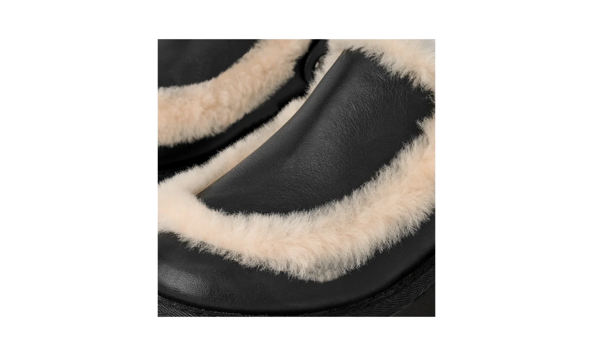 Overkicks - UGG Esmee Leather Clog Black (Womens) (1171507-BLK) - vista superior