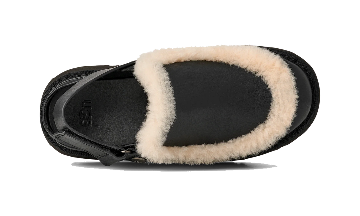 Overkicks - UGG Esmee Leather Clog Black (Womens) (1171507-BLK) - detalle talon