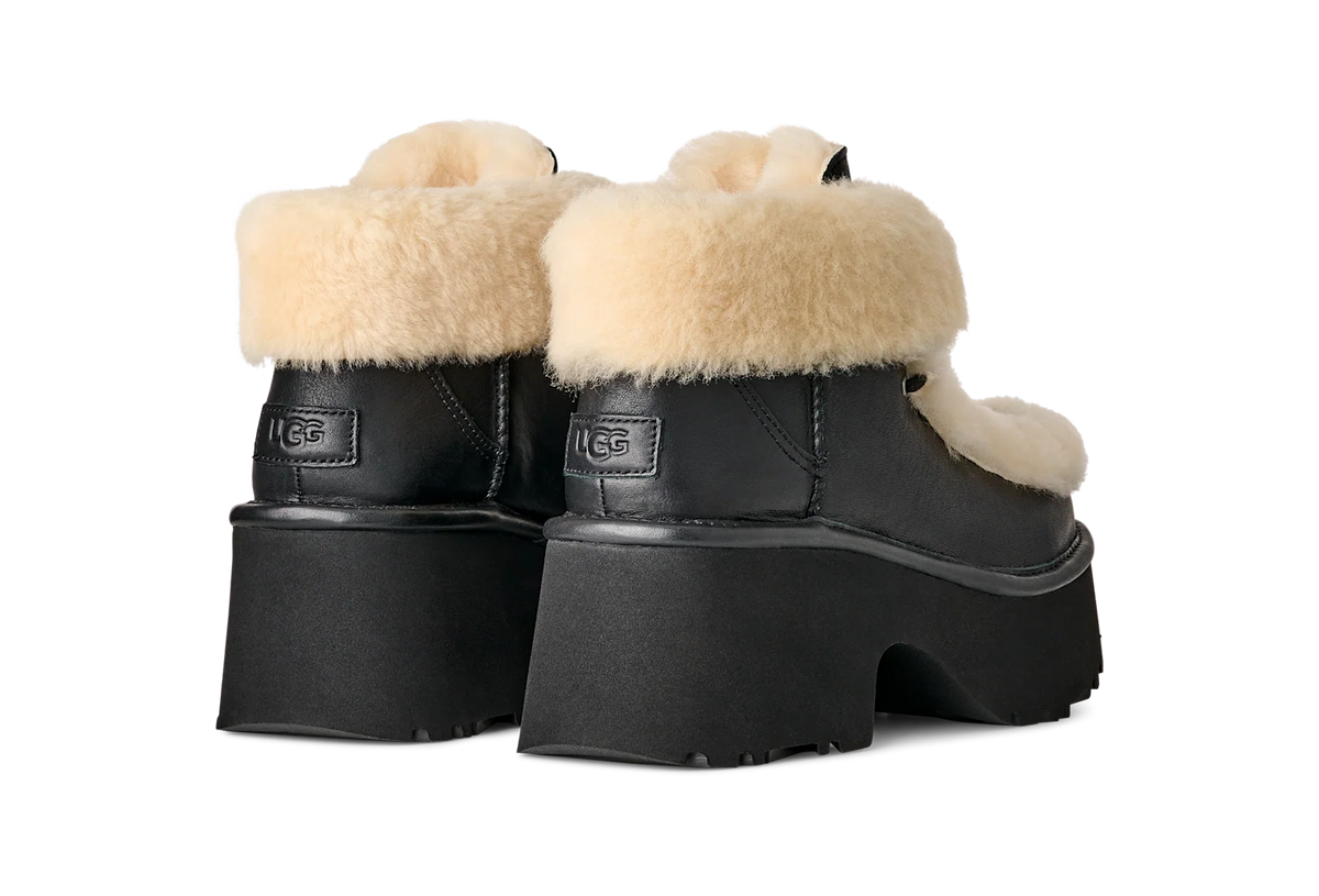 Overkicks - UGG Esmee Leather Lace Up Boot Black (Womens) (1176110-BLK) - detalle suela