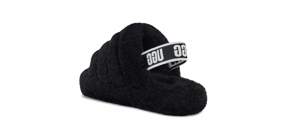 Overkicks - UGG Fluff Yeah Slide Black (Kids) (1098494K-BLK) - imagen 4