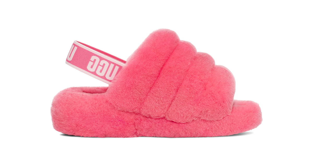 Overkicks - UGG Fluff Yeah Slide Pink Rose (Womens) (1095119-PKRS) - par completo