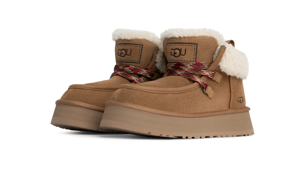 Overkicks - UGG Funkarra Cabin Cuff Boot Chestnut (Womens) (1143954-CHE) - vista trasera
