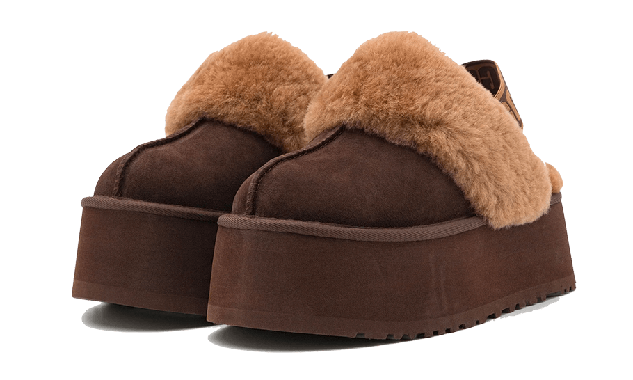 Overkicks - UGG Funkette Slipper Burnt Cedar (Womens) (1113474-BCDR) - vista trasera