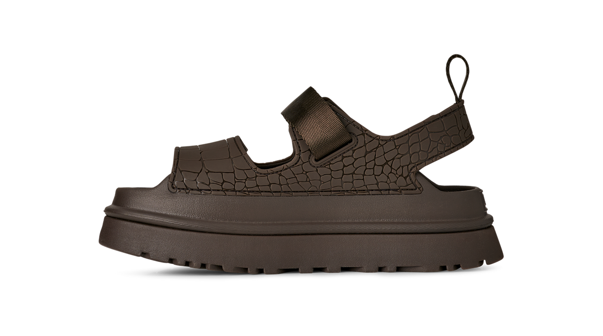 Overkicks - UGG GoldenGlow Embossed Sandal Dense Smoke (Womens) (1175311-DNSS) - par completo