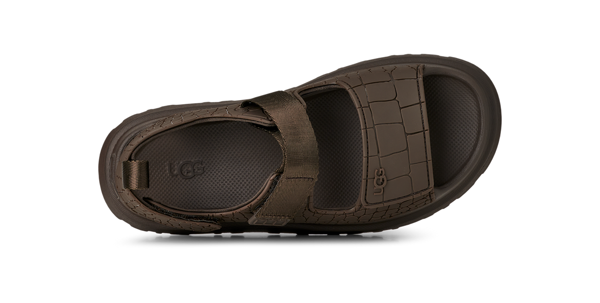 Overkicks - UGG GoldenGlow Embossed Sandal Dense Smoke (Womens) (1175311-DNSS) - detalle talon