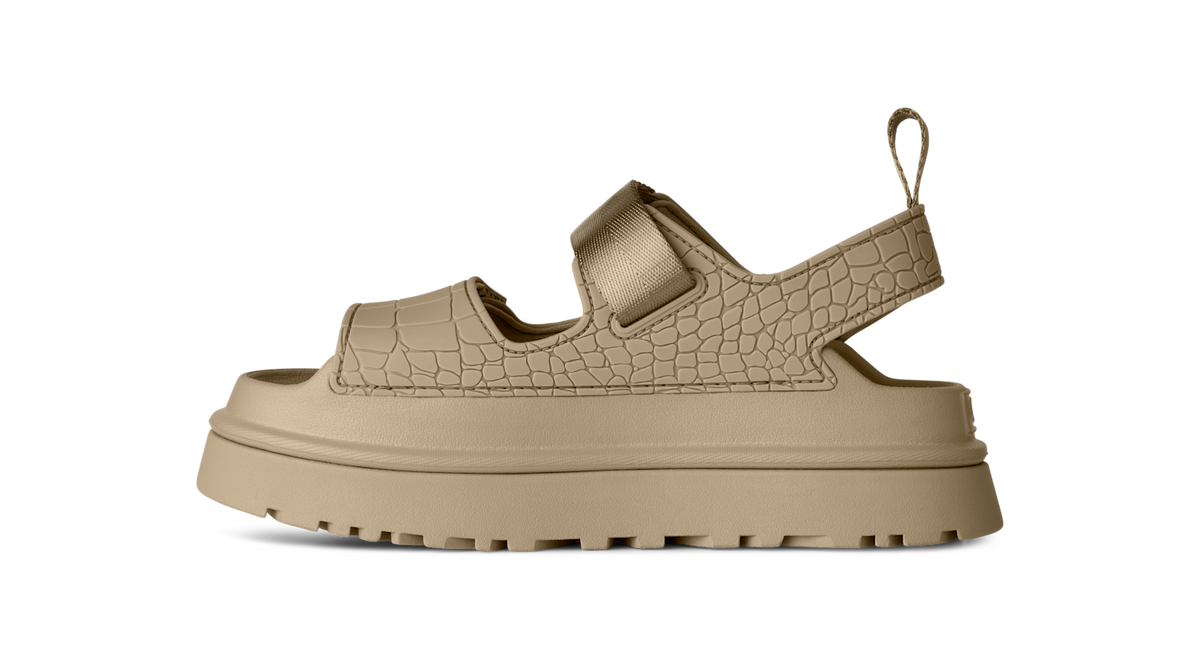 Overkicks - UGG GoldenGlow Embossed Sandal Mustard Seed (Womens) (1175311-MDSD) - par completo