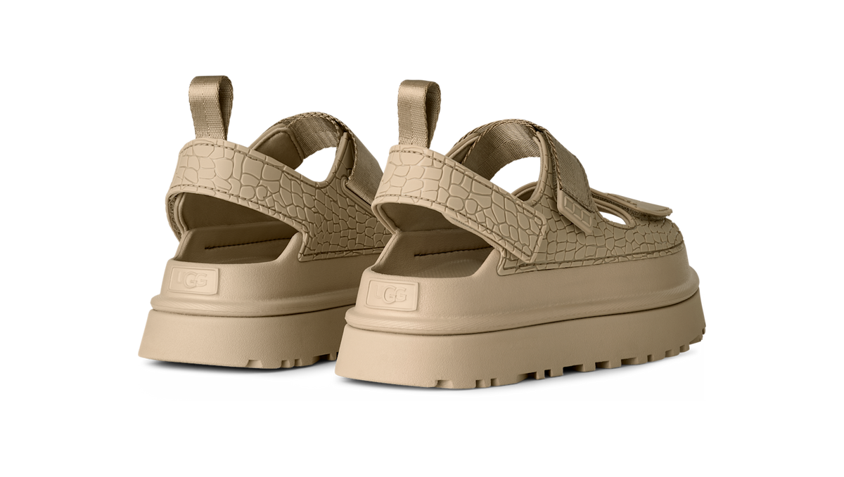 Overkicks - UGG GoldenGlow Embossed Sandal Mustard Seed (Womens) (1175311-MDSD) - detalle suela