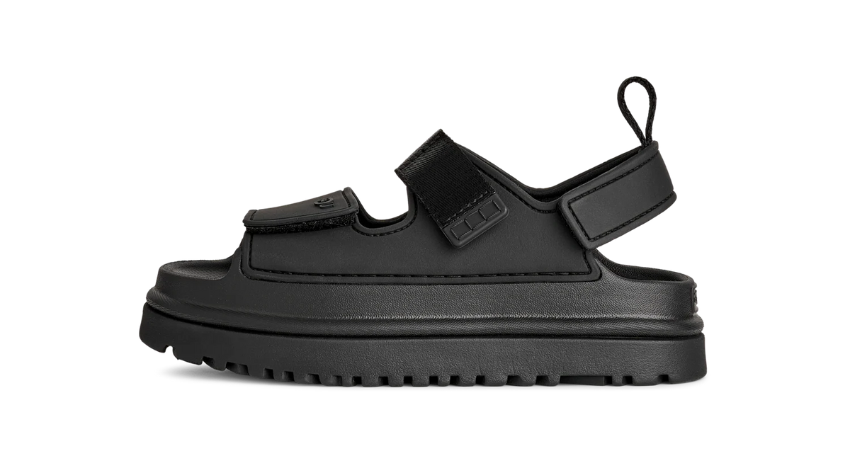 Overkicks - UGG GoldenGlow Sandal Black (Kids) (1152813K-BLK) - vista lateral